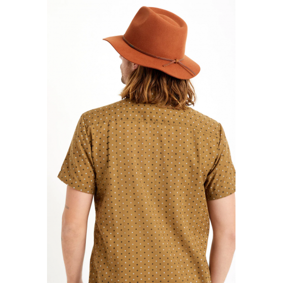 Wesley Traveller Hat Caramel Wool Felt - Brixton