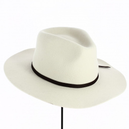 Chapeau Cowboy Cohen Feutre Laine Blanc Crème - Brixton