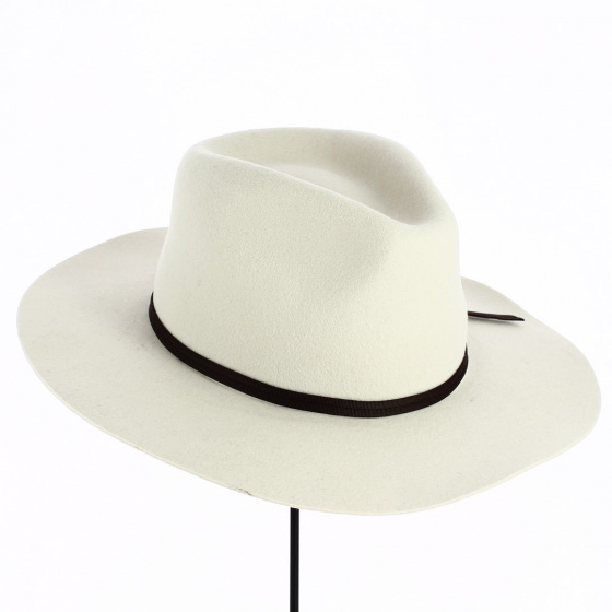 Cowboy Hat Cohen Felt Wool White Cream - Brixton