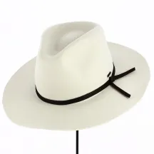 Chapeau Cowboy Cohen Feutre Laine Blanc Crème - Brixton