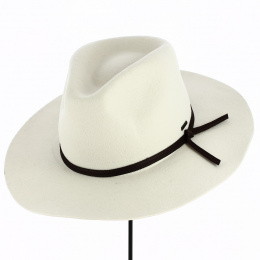Cowboy Hat Cohen Felt Wool White Cream - Brixton