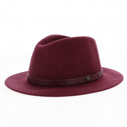 Fedora Messer Hat Wool Felt Purple - Brixton
