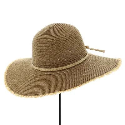 Capeline Lylio Paille Papier Camel - Traclet