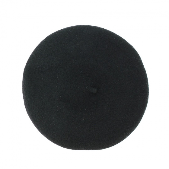 Leto Black Wool Beret - Traclet