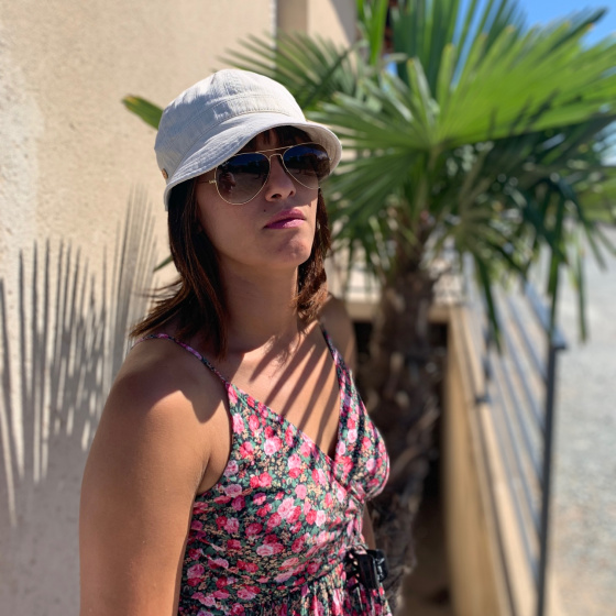 Angelina Anti-UV Cotton Cap Beige - Mayser Angelina Anti-UV Cotton Cap Beige - Mayser