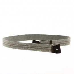 Grey striped belt without buckle - Traclet