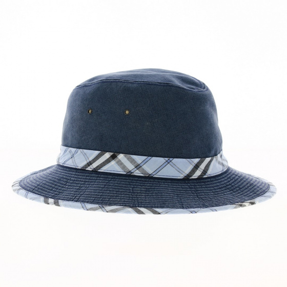 safari fancy blue 100% cotton - Crambes