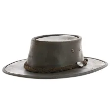 Chapeau cuir kangourou Squashy Marron