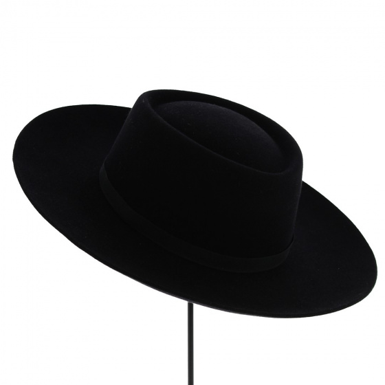 Gambler Durango Black Wool Felt Hat - Guerra Gambler Durango Black Wool Felt Hat - Guerra
