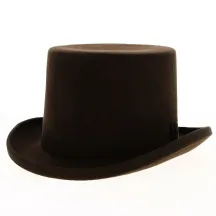 Chapeau Haut De Forme Marron - Traclet