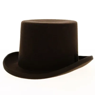 Chapeau Haut De Forme Marron - Traclet