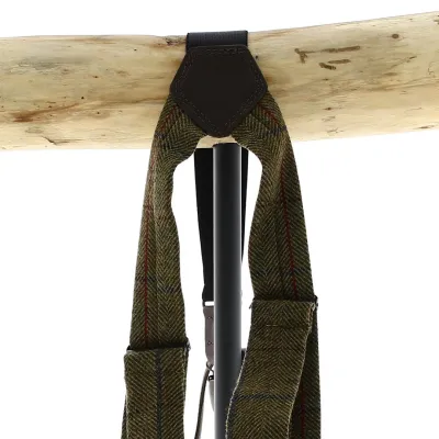 Khaki braces with wool checks - Traclet