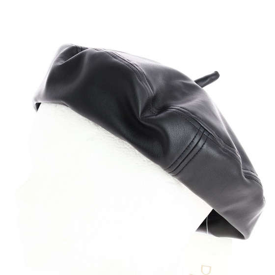 Audrey Polyurethane Beret Black - BRIXTON