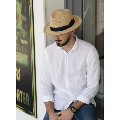 Chapeau Traveller Dolphy Paille Ruban Noir - Traclet