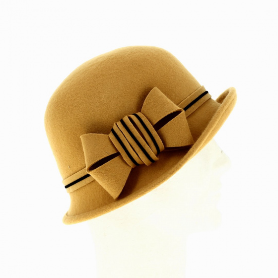 Hat woman cloche doriane mustard