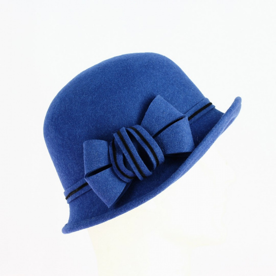 Chapeau femme cloche doriane bleu tunon