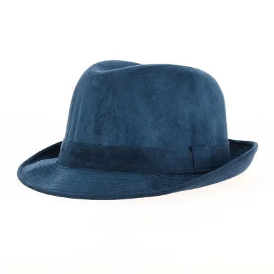 Chapeau trilby - Alcantara marine Reference : 16709 | Chapellerie Traclet