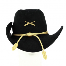 Confederate hat officer Black