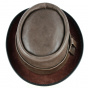 Chapeau Demi haut de forme en cuir marron