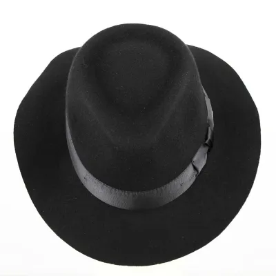 Chapeau Traveller Feutre Laine Noir Imperméable