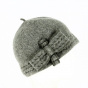 Beret - Woolen hat with green bow - Traclet