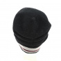 Beret - Black wool hat with headband - Traclet