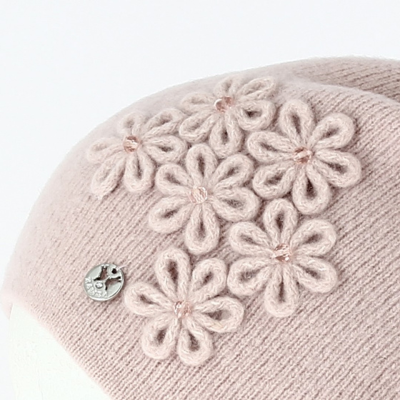 Bonnet Femme fleurs Rose - Traclet