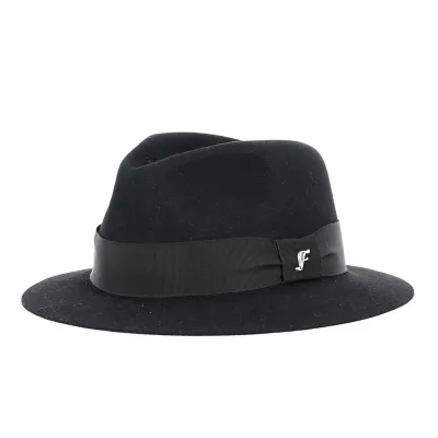 Black Fur Felt Traveller Hat - Fléchet Reference: 16757 | Chapellerie Traclet
