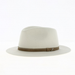White Wool Felt Traveller Hat - Fléchet
