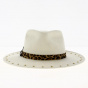 White Leopard Traveller Hat Wool Felt - Fléchet