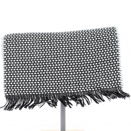 Virgin wool scarf with white dots