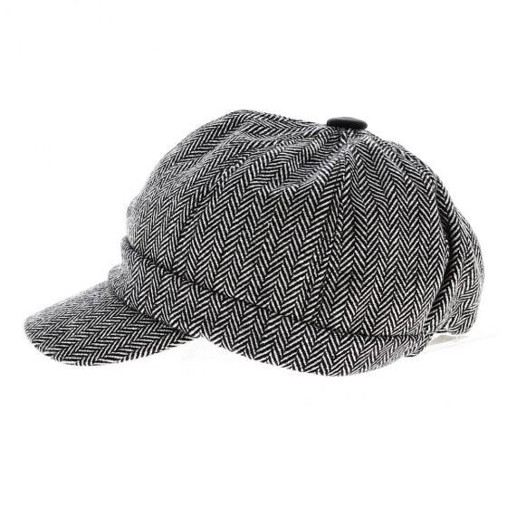 Cleves Herringbone Newsboy Cap - Traclet Cleves Herringbone Newsboy Cap - Traclet