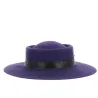Canotier Feutre laine violet  devant - Traclet