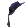 Canotier Feutre laine violet  côté - Traclet