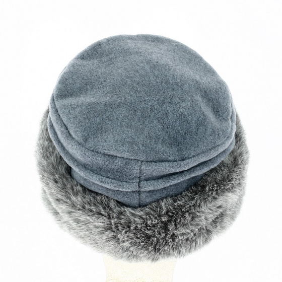Akilina Toque Faux Fur & Fleece Lining Ice Blue - Traclet