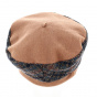 Wool Cocoa & Copper back beret - Traclet