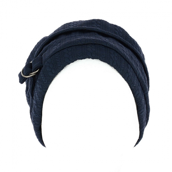 Toque Femme en tissu Marine - Mtm Toque Femme en tissu Marine - Mtm