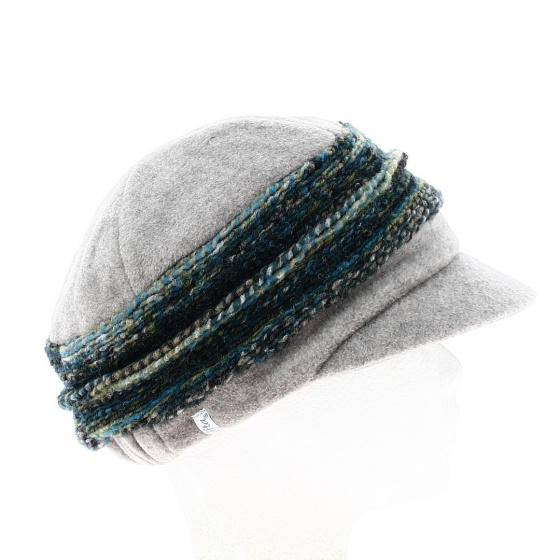Gavroche Ebony Wool Grey & Green Cap - MTM