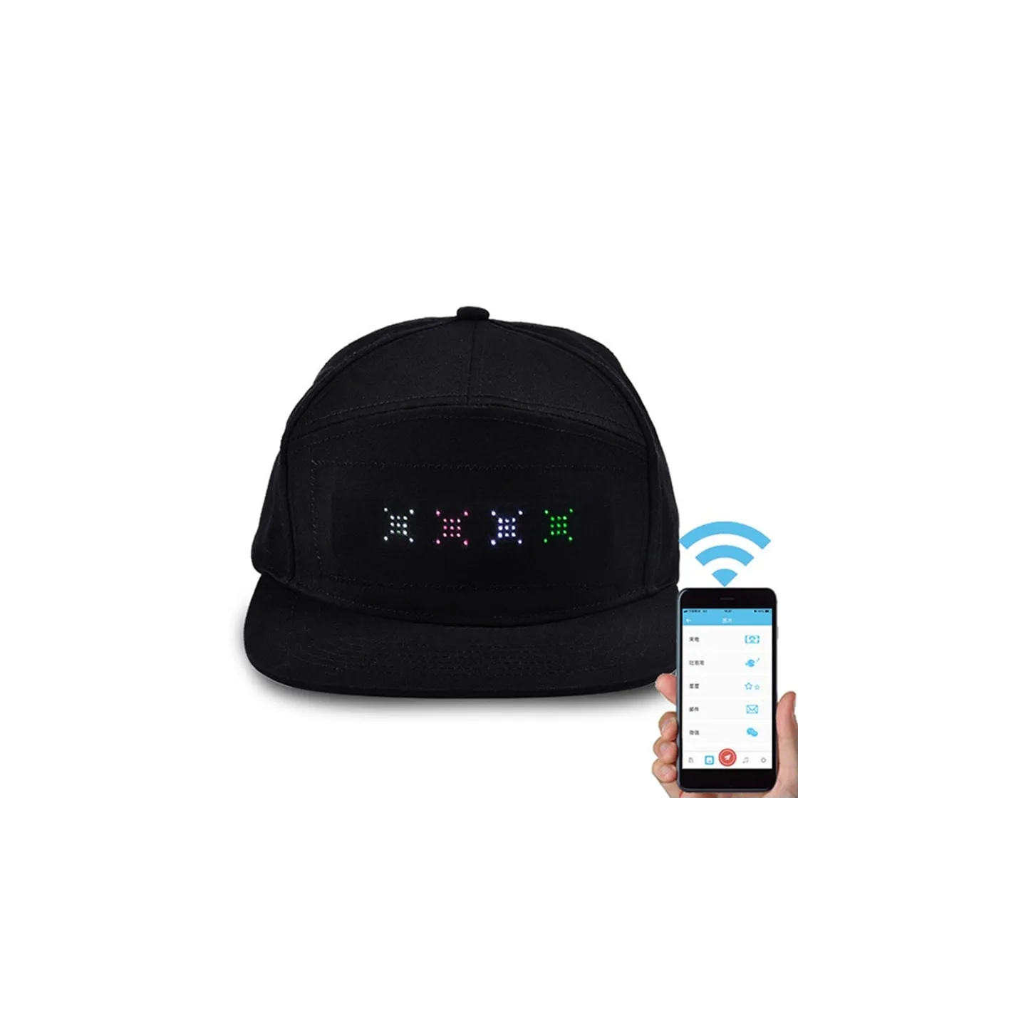 LED message display cap