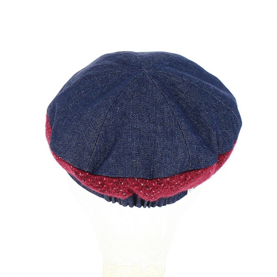 Navy Socoa Newsboy Cap - Traclet