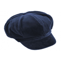 Cap Gavroche Anna Velvet Navy - Traclet