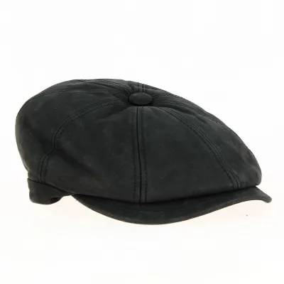 Casquette Cuir Wayne Noir