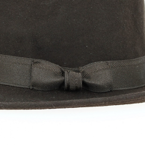 Brown Wool Felt Hat Godfather - Traclet Brown Wool Felt Hat Godfather - Traclet