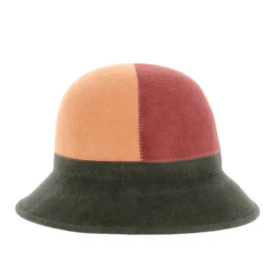 Chapeau cloche Feutre Laine Kaki - Traclet