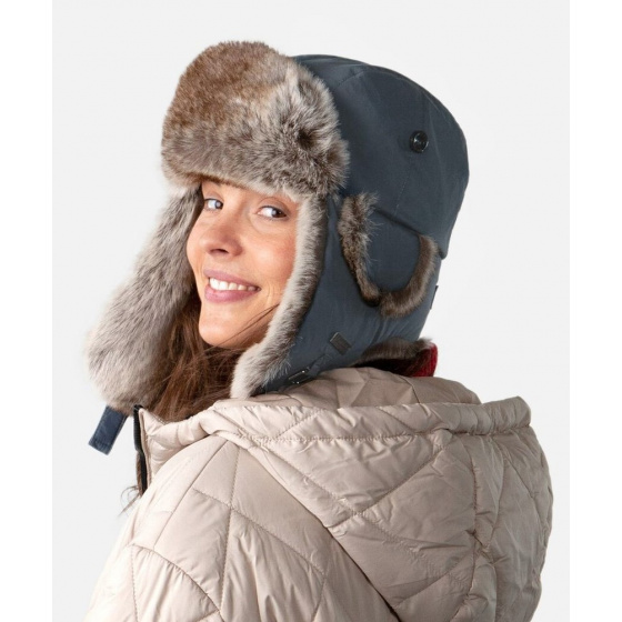 Kamikaze Army Blue & Grey Trapper Hat - Barts