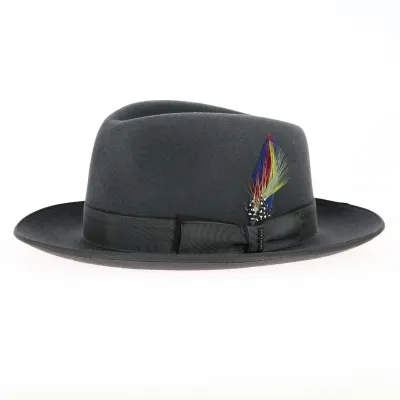 Fedora Woolfelt Hat Anthracite - Stetson