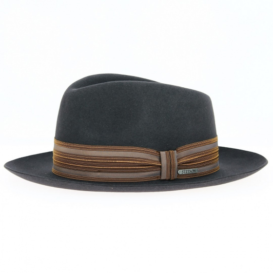 Chapeau Fedora Alpha Feutre Poil Gris Foncé - Stetson