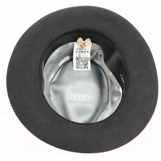 Chapeau Fedora Alpha Feutre Poil Gris Foncé - Stetson