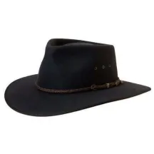 Chapeau Cattleman Feutre Poil Noir - Akubra a Reference : 16897| Chapellerie Traclet
