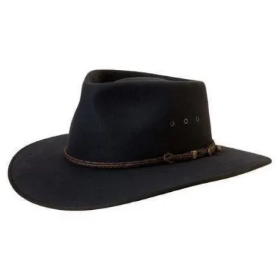 Chapeau Cattleman Feutre Poil Noir - Akubra a Reference : 16897| Chapellerie Traclet